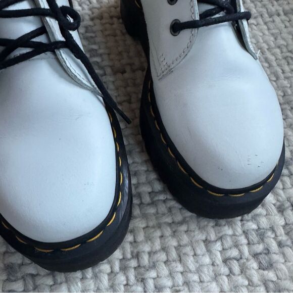 Dr. Martens Jadon Boot Smooth Leather in White 7 - Picture 4 of 7